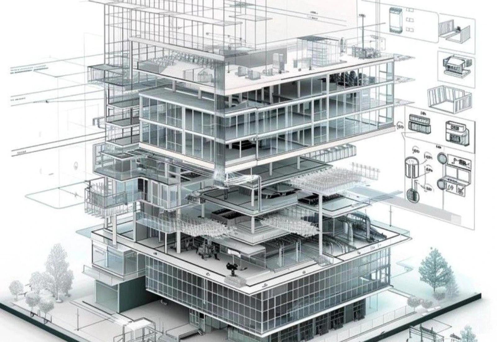 Engineering architecture blueprint background