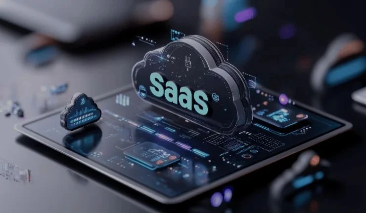 Cloud-based SaaS product development visual