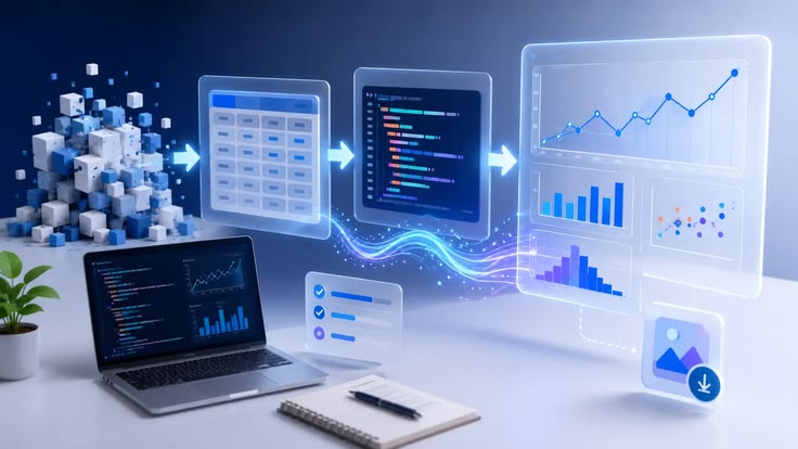 Data reporting and analytics workflow visualization